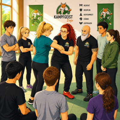 Jugendtraining im Kampfgeist Dojo Scheyern
