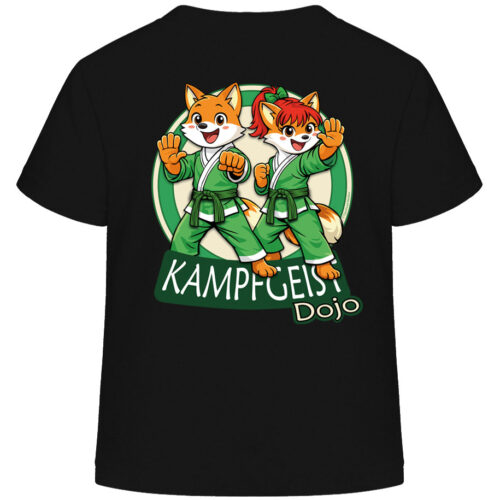 KG-TS-YY-K-SCHW Kampfgeist Dojo T-Shirt für Kinder
